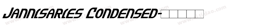 Jannisaries Condensed字体转换